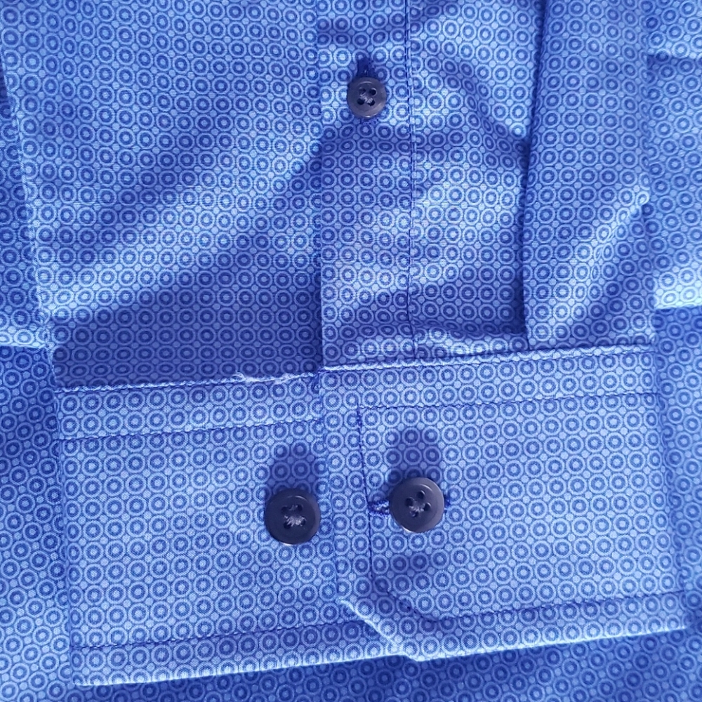 Express Blue Button Down - Picture 4 of 6